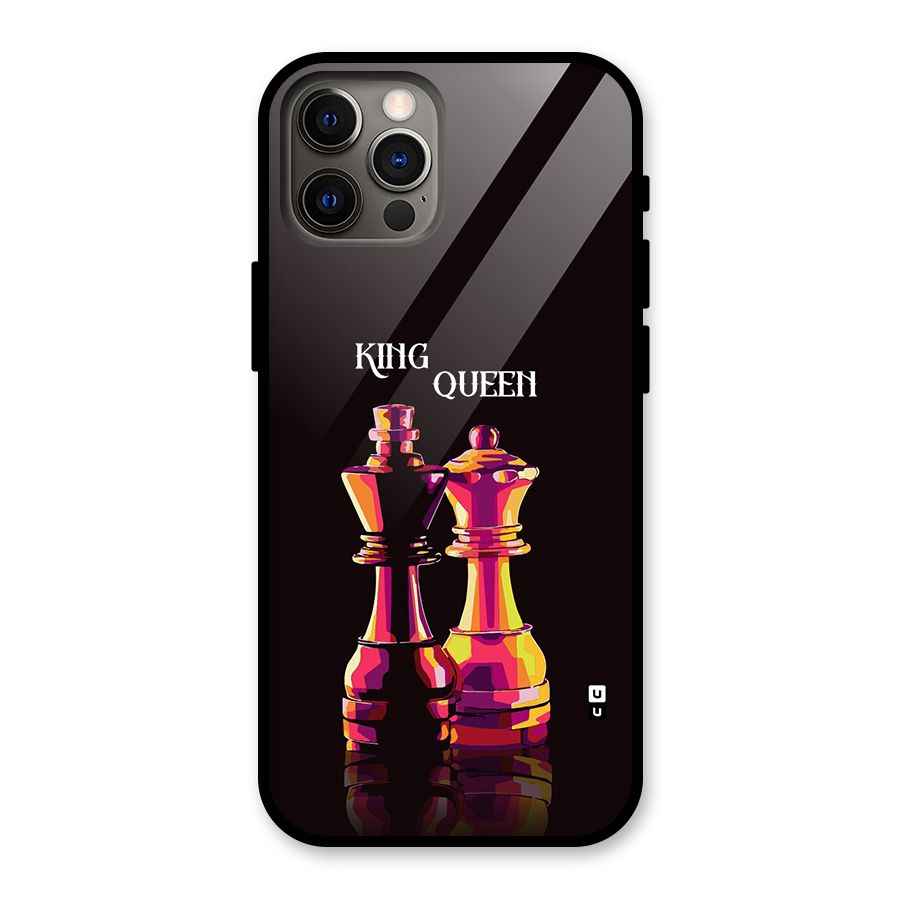 King Queen Glass Back Case for iPhone 12 Pro
