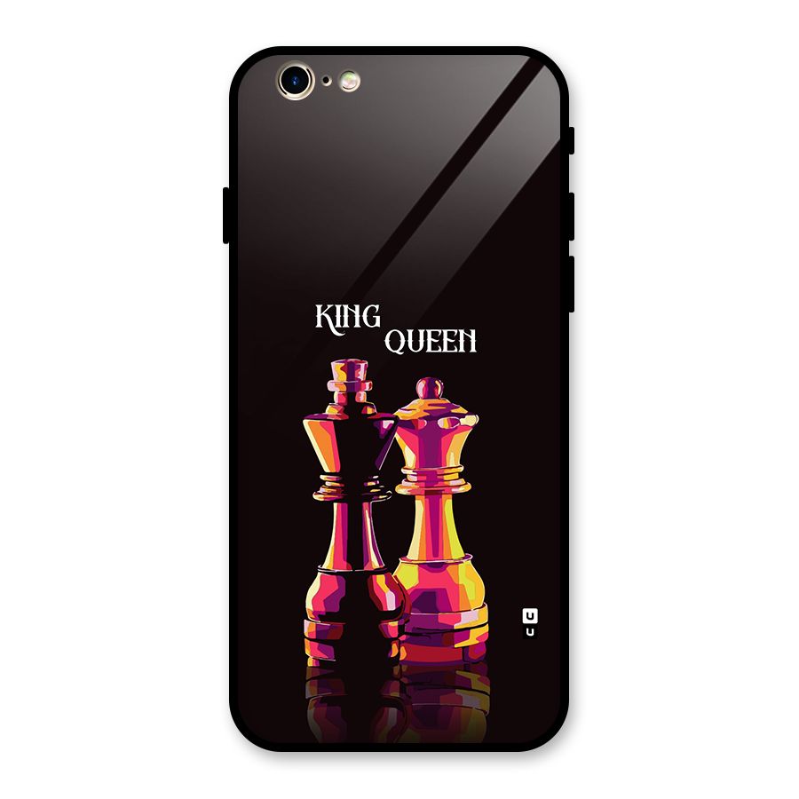 King Queen Glass Back Case for iPhone 6 6S