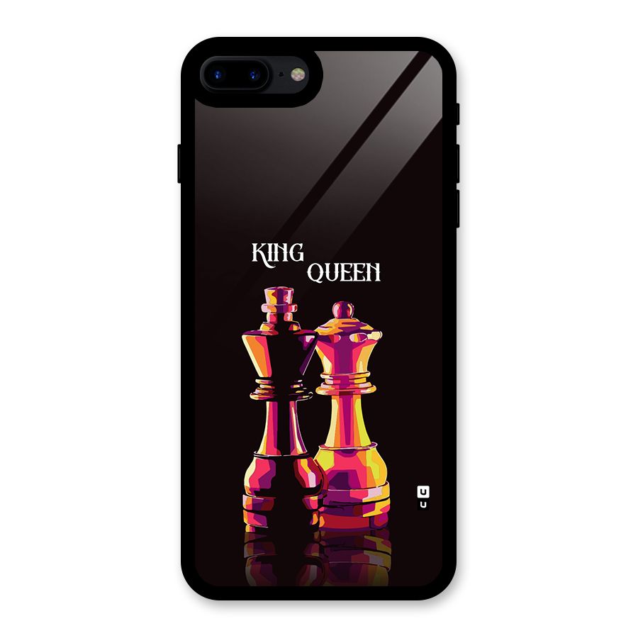 King Queen Glass Back Case for iPhone 8 Plus