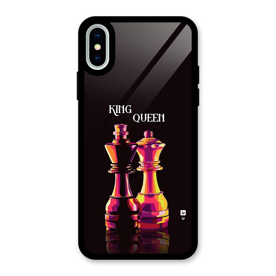 King Queen Glass Back Case for iPhone XS