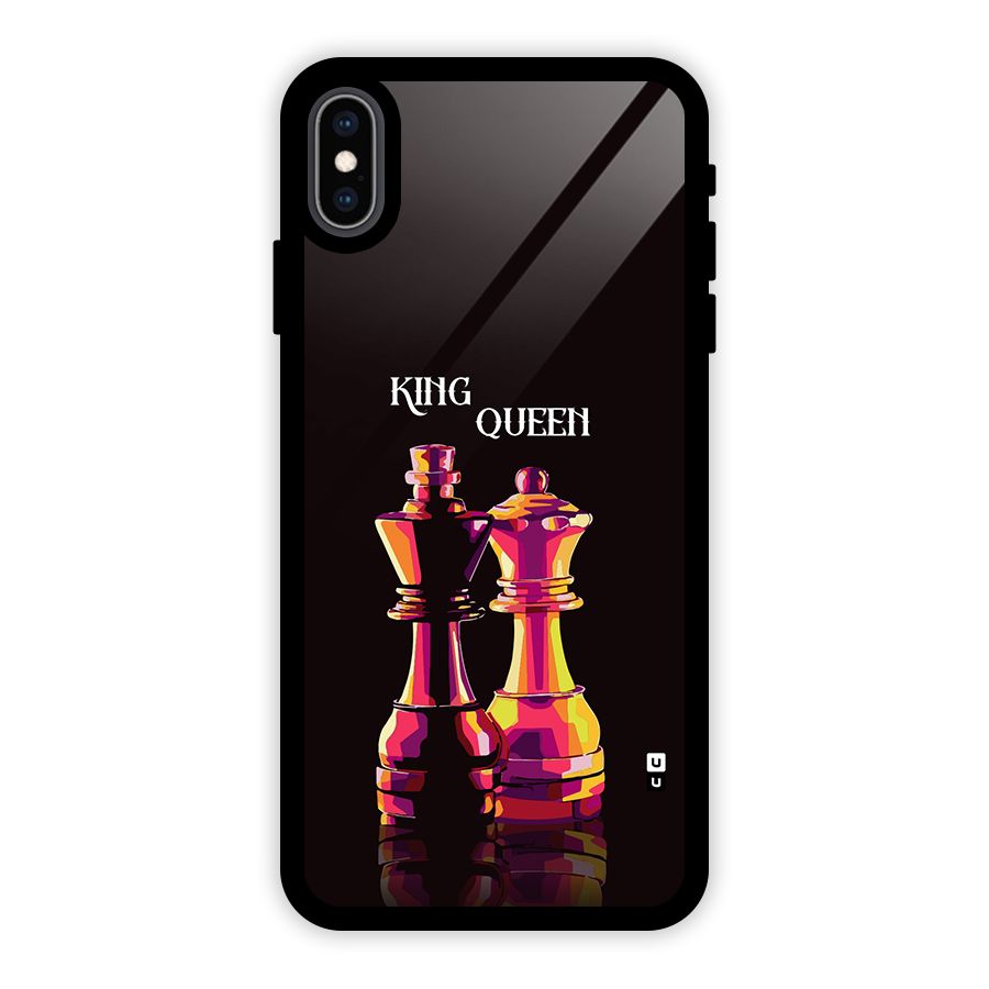 King Queen Glass Back Case for iPhone XS Max