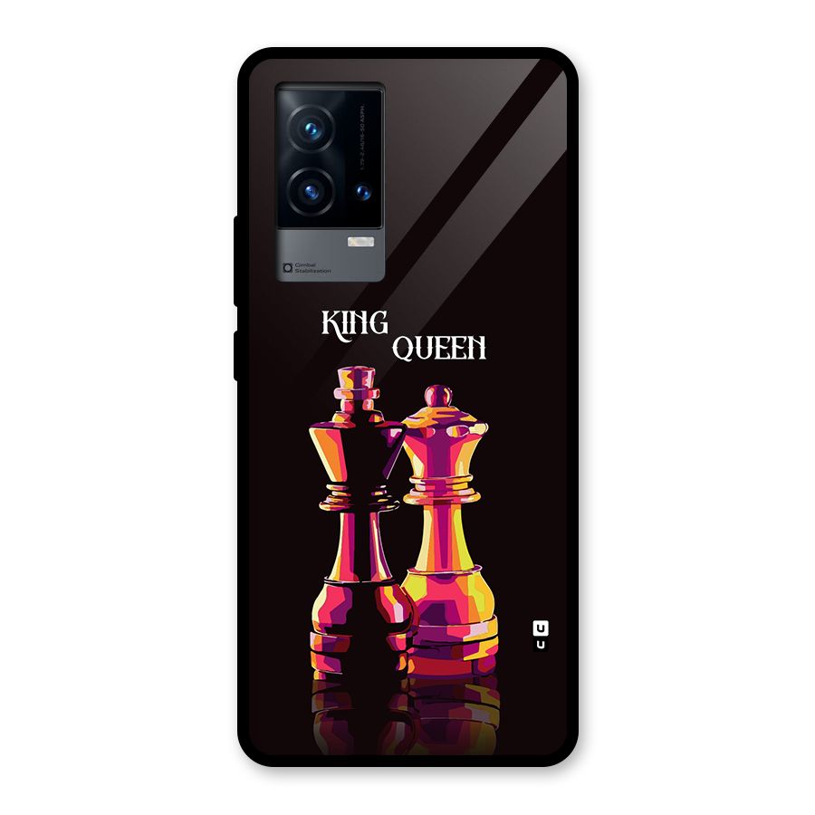 King Queen Glass Back Case for iQOO 9 5G