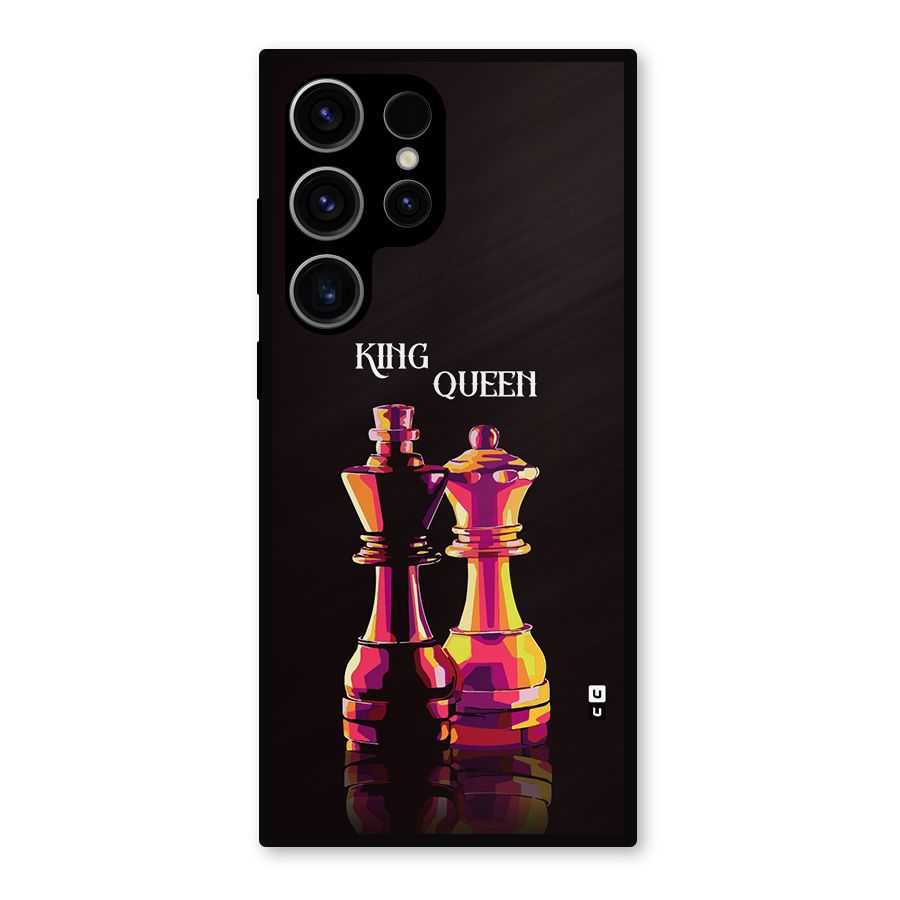 King Queen Metal Back Case for Galaxy S23 Ultra