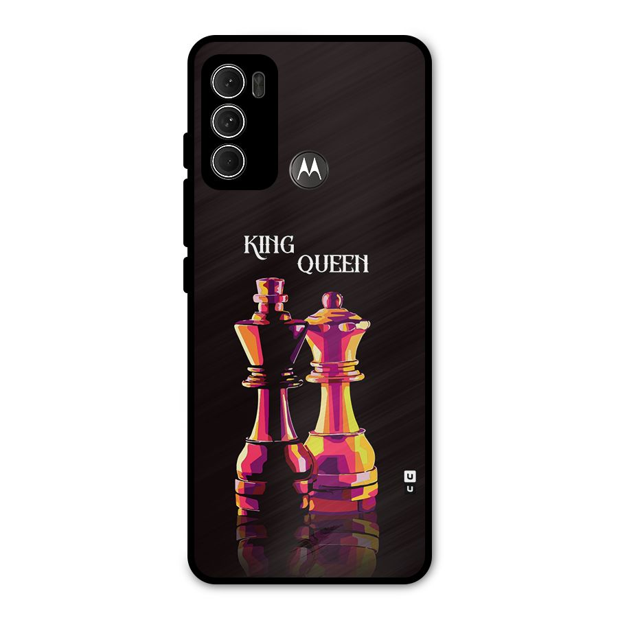 King Queen Metal Back Case for Moto G60