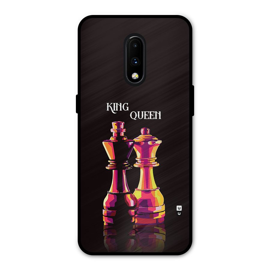 King Queen Metal Back Case for OnePlus 7