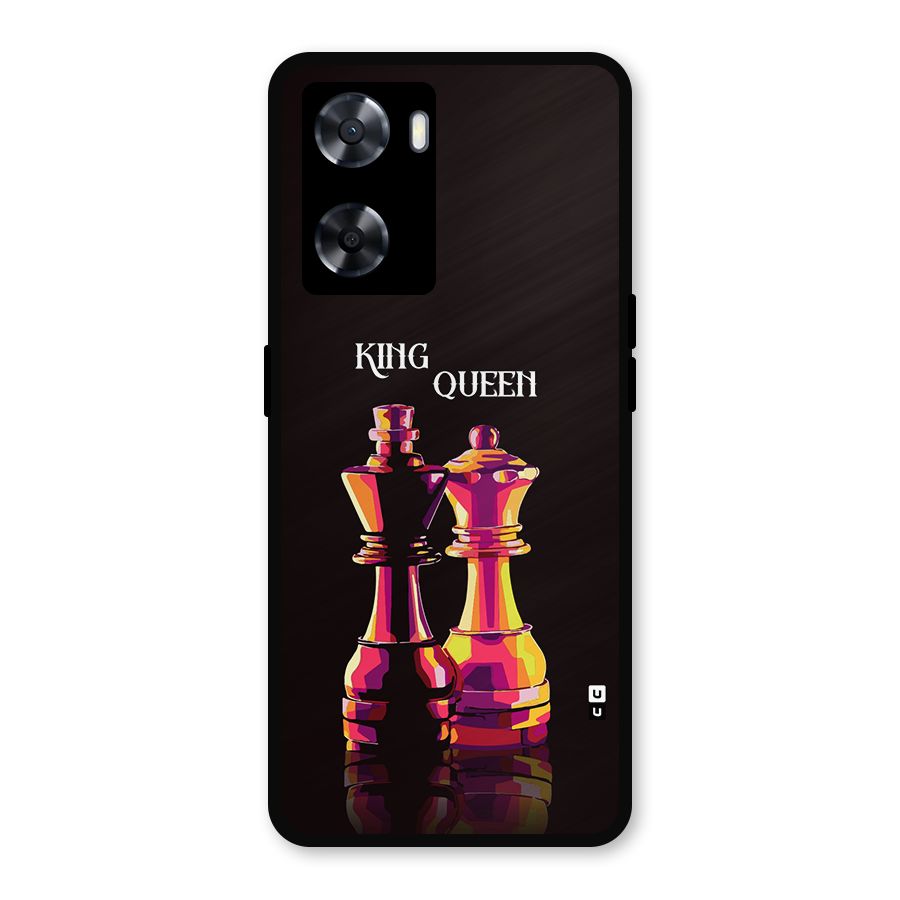 King Queen Metal Back Case for Oppo A77s
