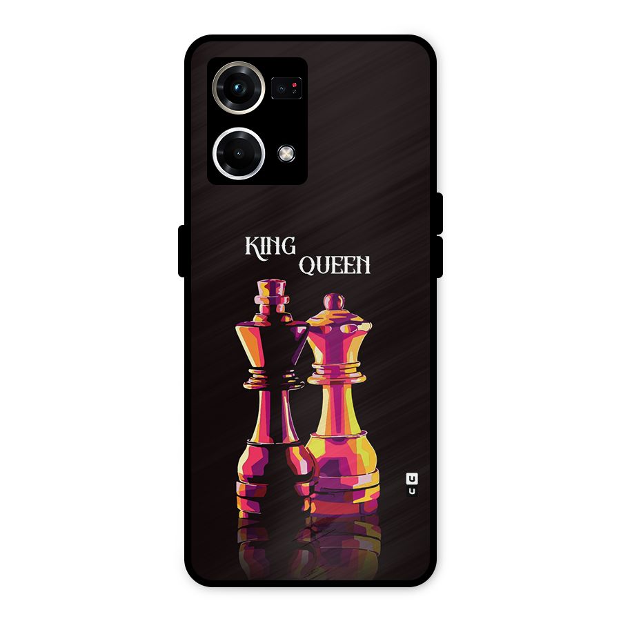 King Queen Metal Back Case for Oppo F21 Pro 4G