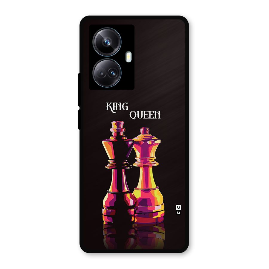 King Queen Metal Back Case for Realme 10 Pro Plus