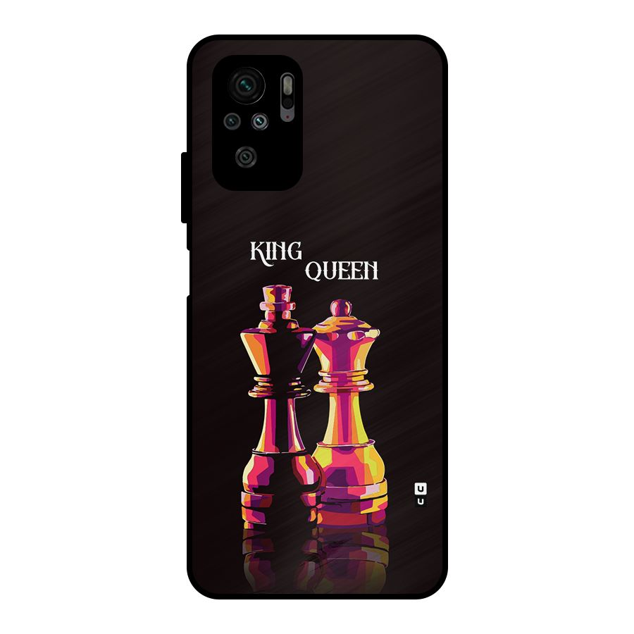 King Queen Metal Back Case for Redmi Note 10
