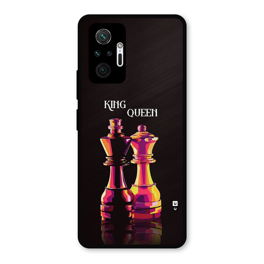 King Queen Metal Back Case for Redmi Note 10 Pro Max