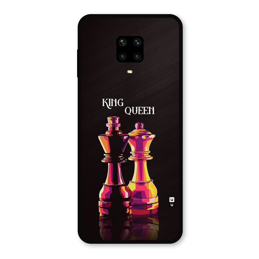 King Queen Metal Back Case for Redmi Note 9 Pro