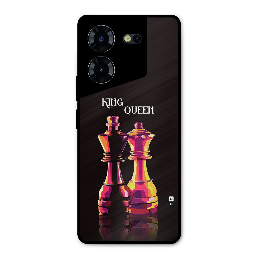 King Queen Metal Back Case for Tecno Pova 5 Pro 5G