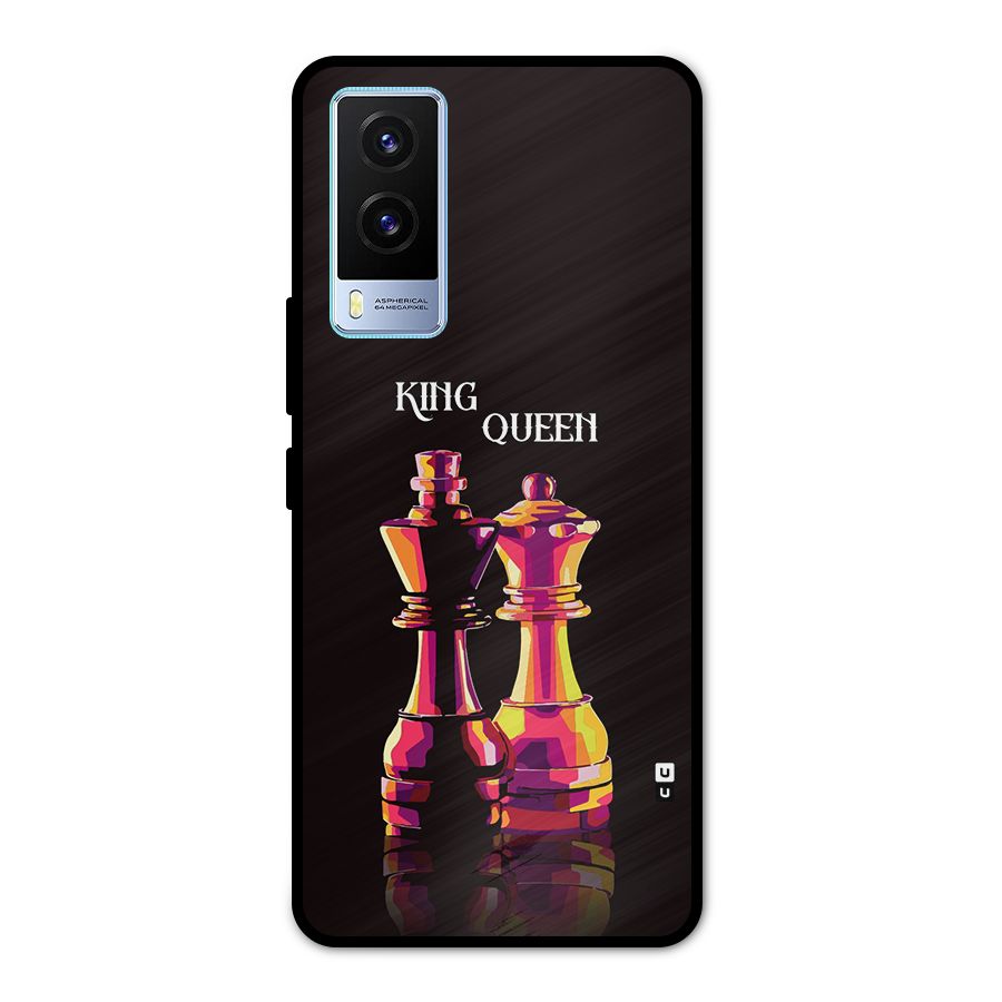 King Queen Metal Back Case for Vivo V21e 5G