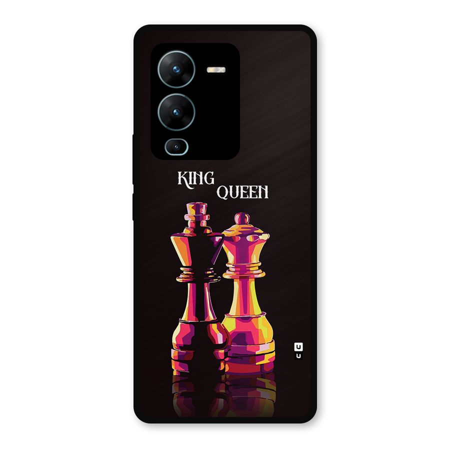 King Queen Metal Back Case for Vivo V25 Pro