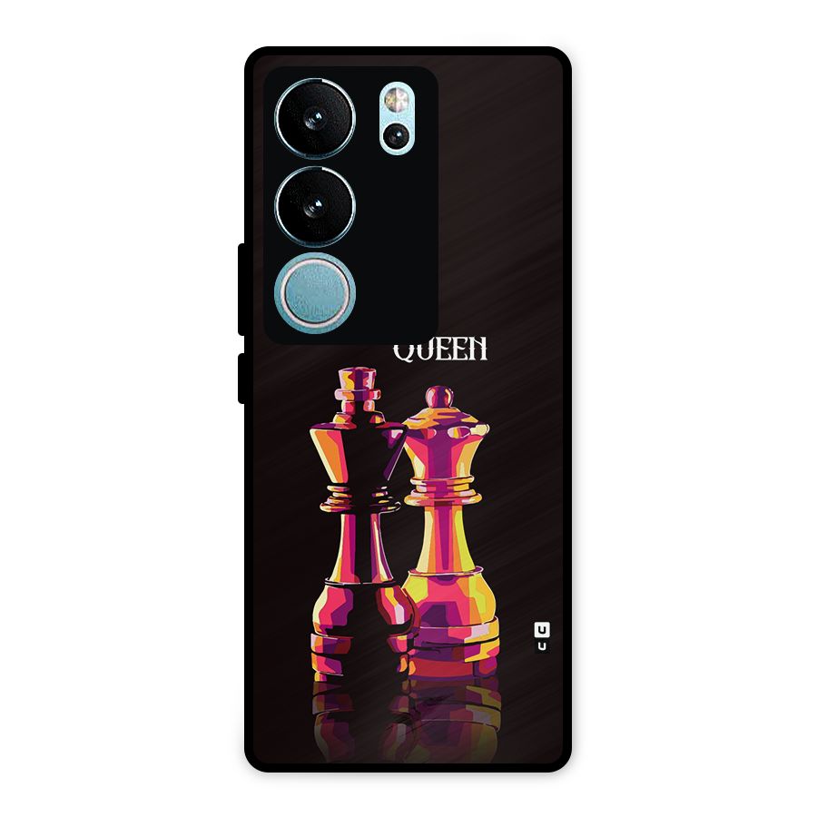 King Queen Metal Back Case for Vivo V29