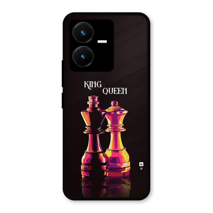 King Queen Metal Back Case for Vivo Y22