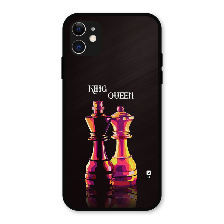 King Queen Metal Back Case for iPhone 11
