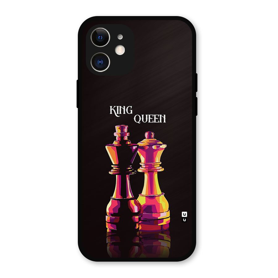 King Queen Metal Back Case for iPhone 12
