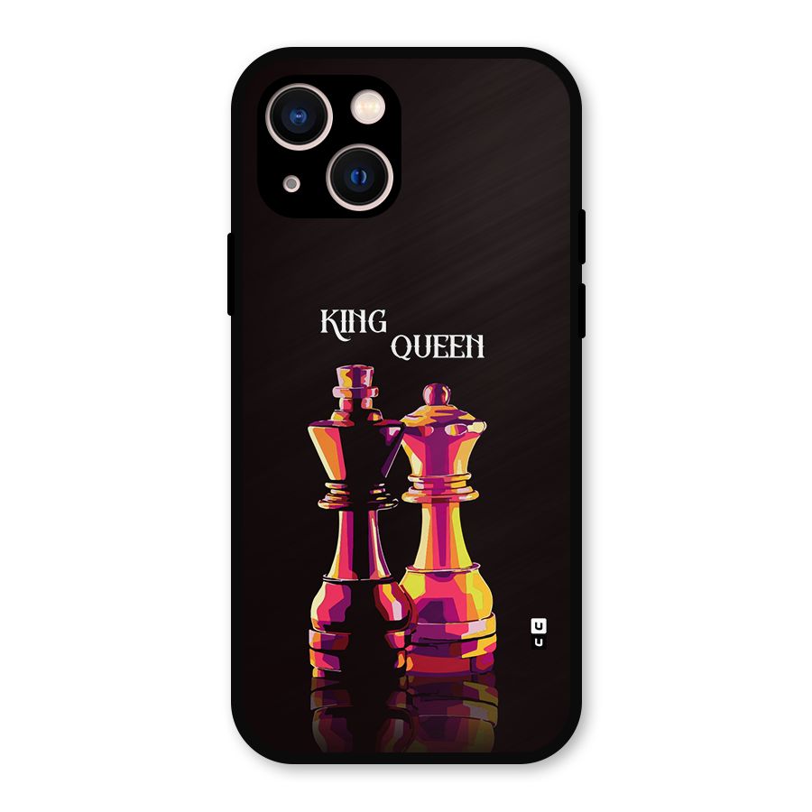 King Queen Metal Back Case for iPhone 13