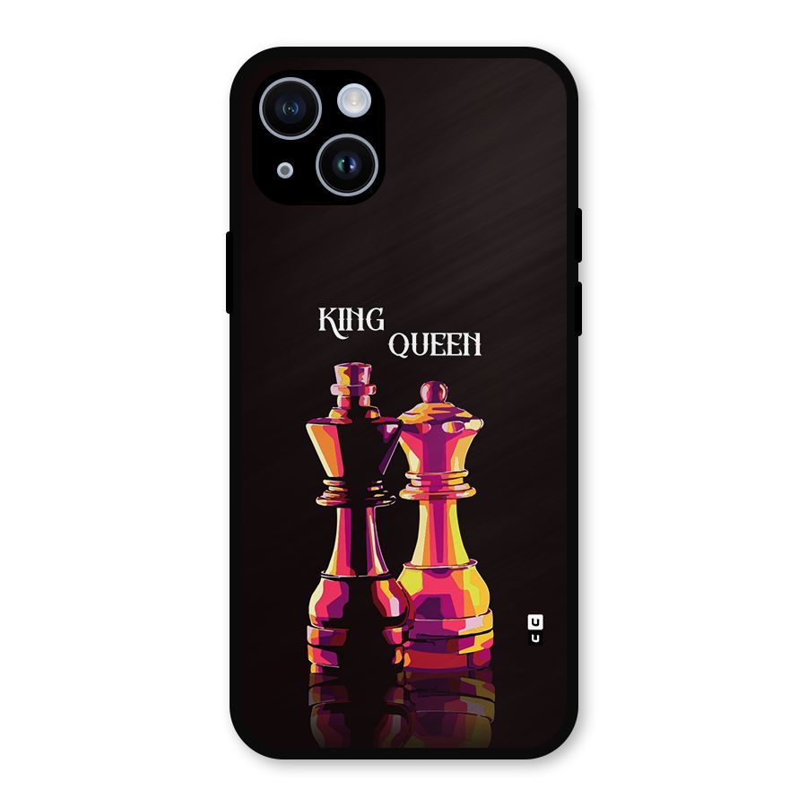 King Queen Metal Back Case for iPhone 14
