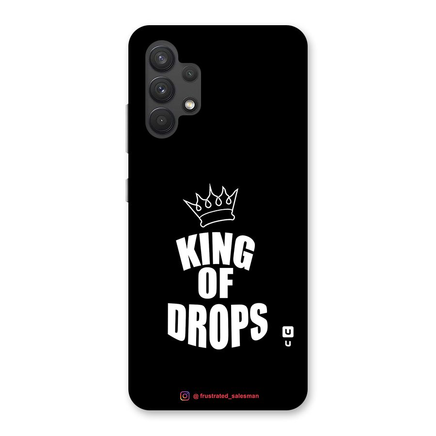 King of Drops Black Glass Back Case for Galaxy A32