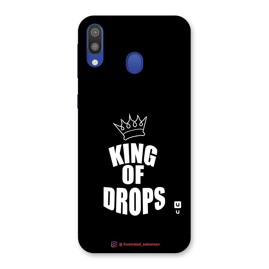 King of Drops Black Glass Back Case for Galaxy M20