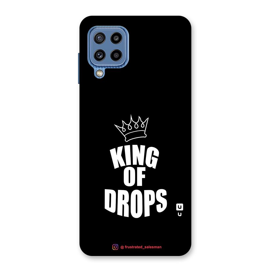 King of Drops Black Glass Back Case for Galaxy M32