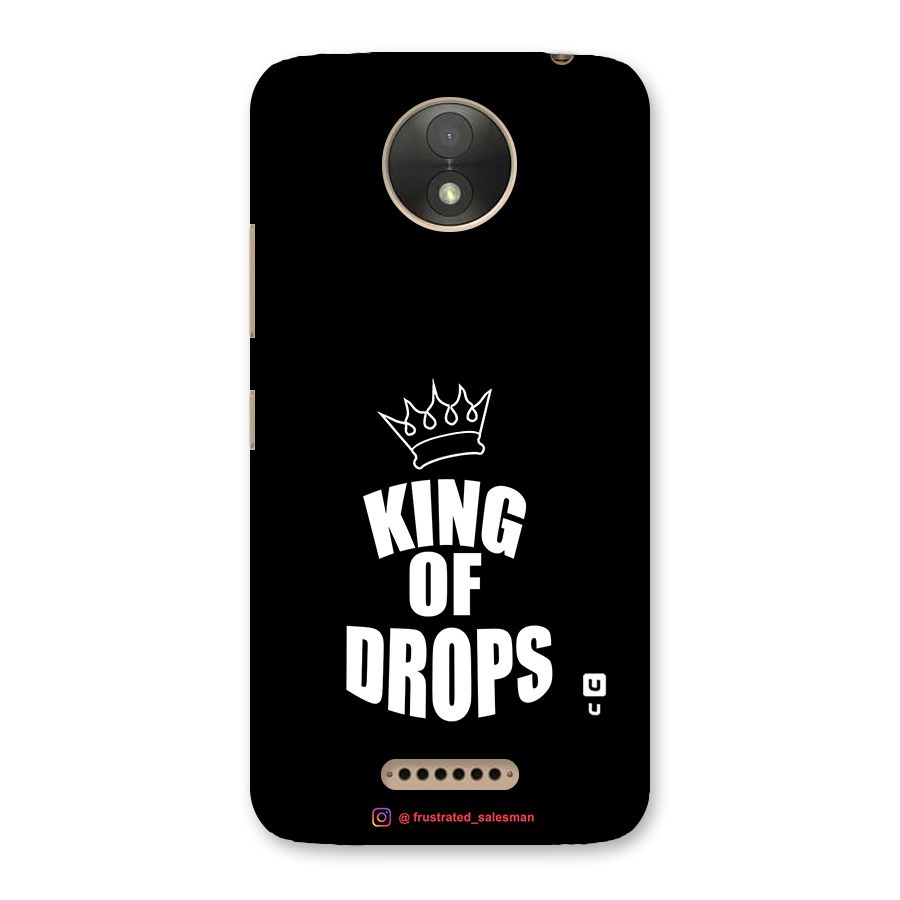 King of Drops Black Back Case for Moto C Plus