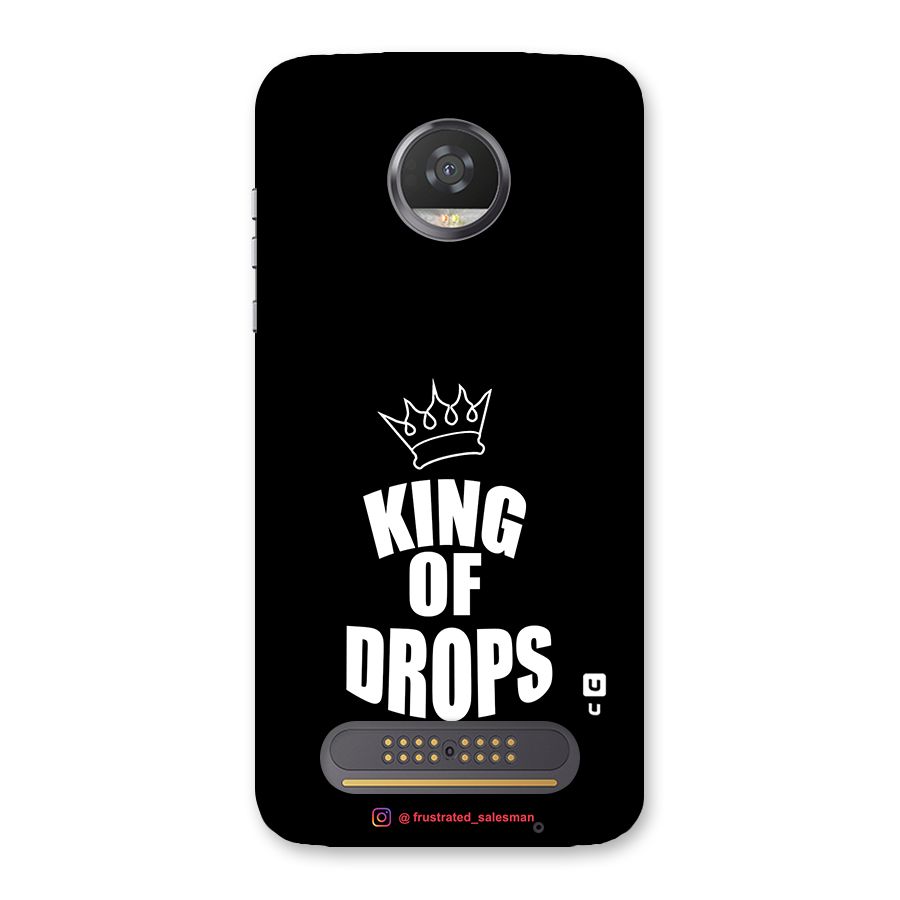 King of Drops Black Back Case for Moto Z2 Play