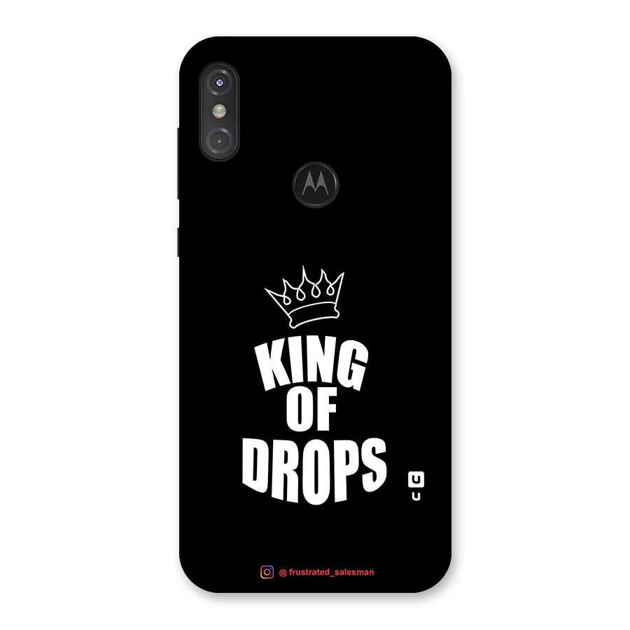 King of Drops Black Back Case for Motorola One Power