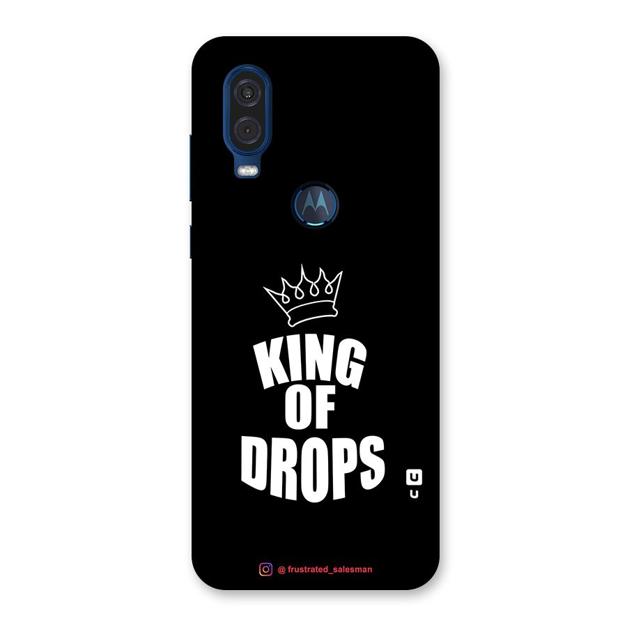King of Drops Black Back Case for Motorola One Vision