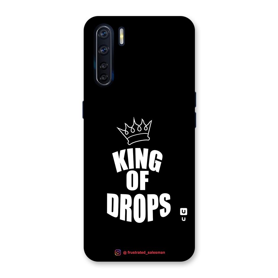 King of Drops Black Glass Back Case for Oppo F15