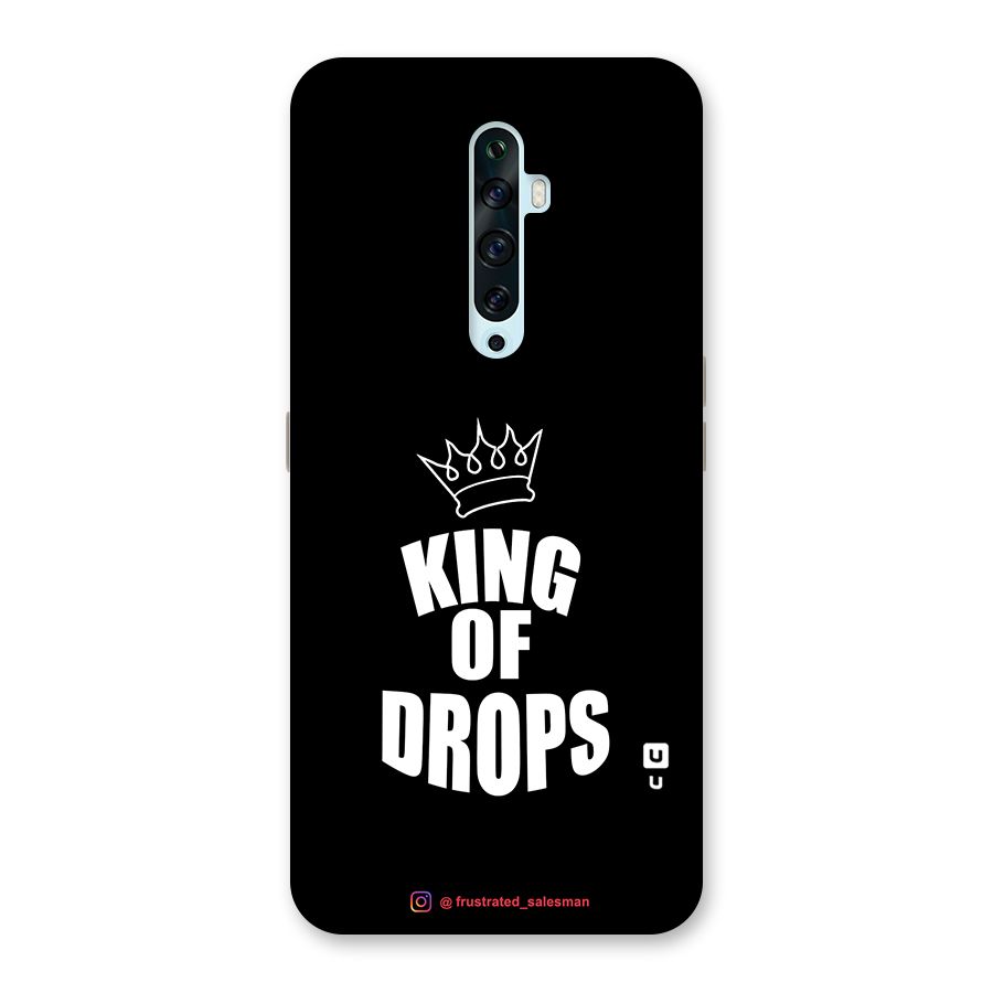 King of Drops Black Glass Back Case for Oppo Reno2 F