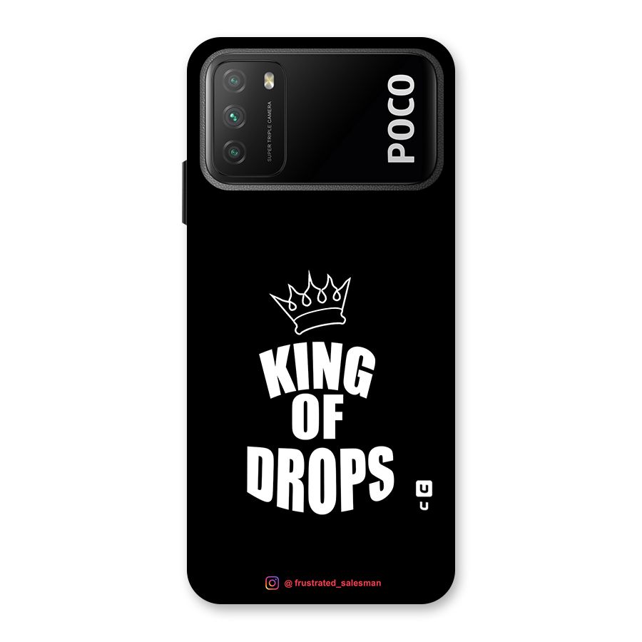 King of Drops Black Back Case for Poco M3