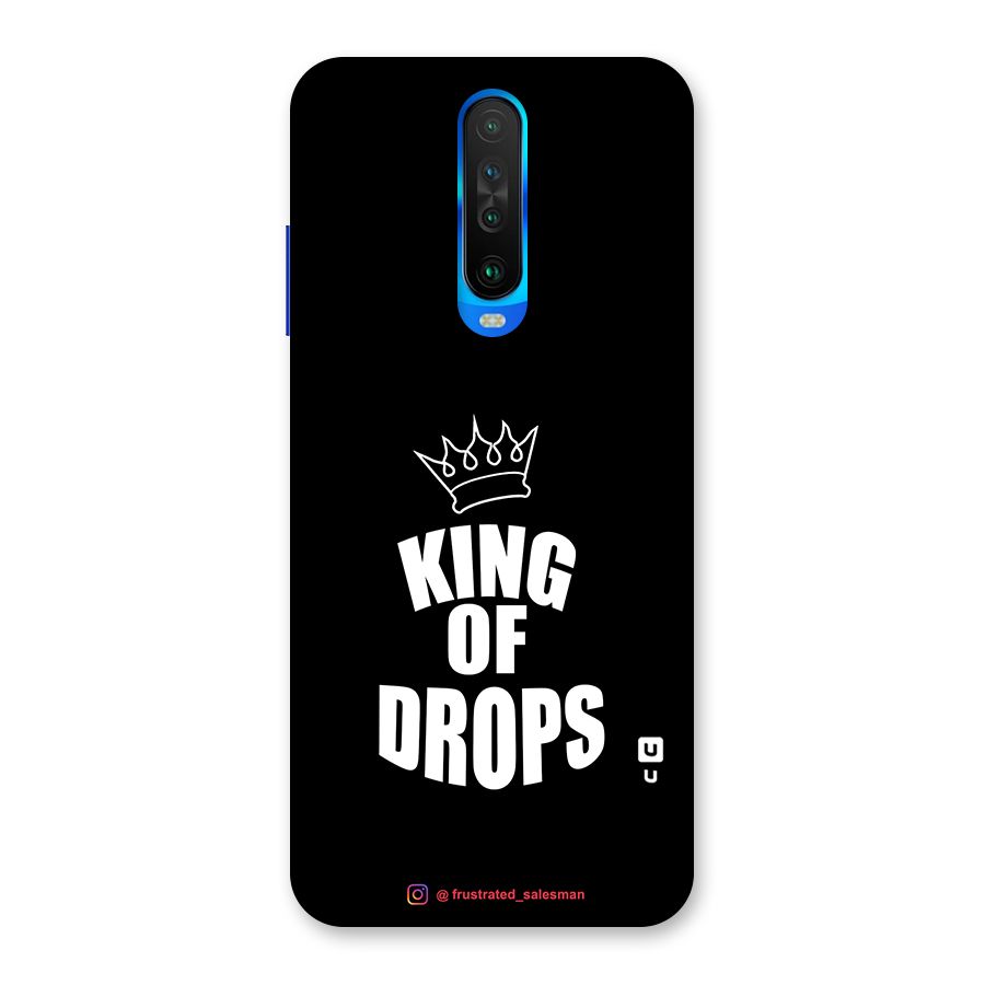 King of Drops Black Back Case for Poco X2