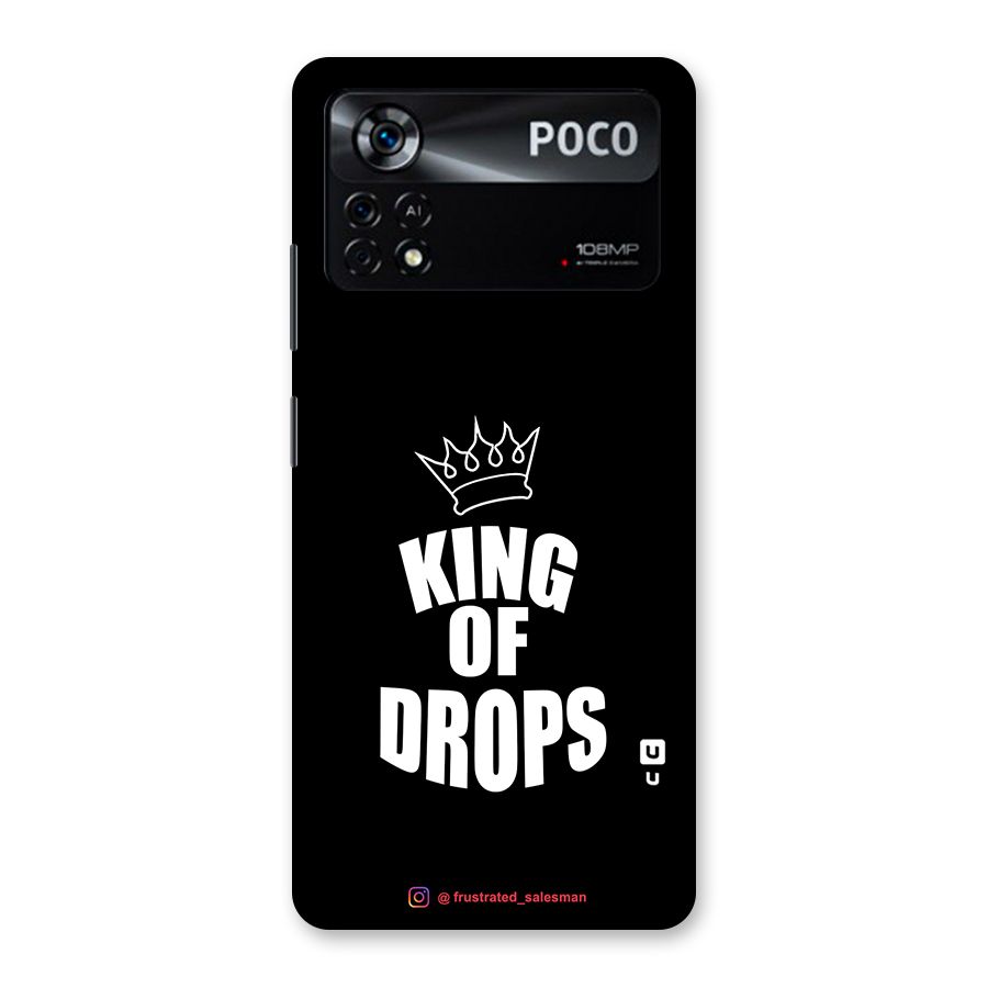 King of Drops Black Back Case for Poco X4 Pro 5G