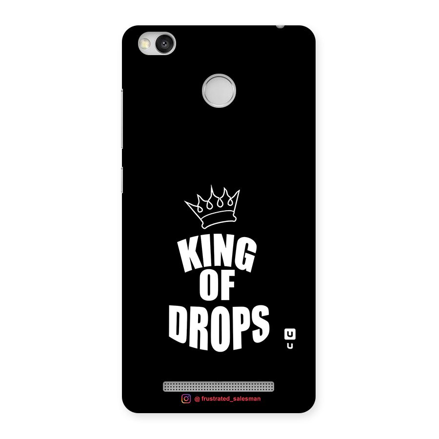 King of Drops Black Back Case for Redmi 3S Prime