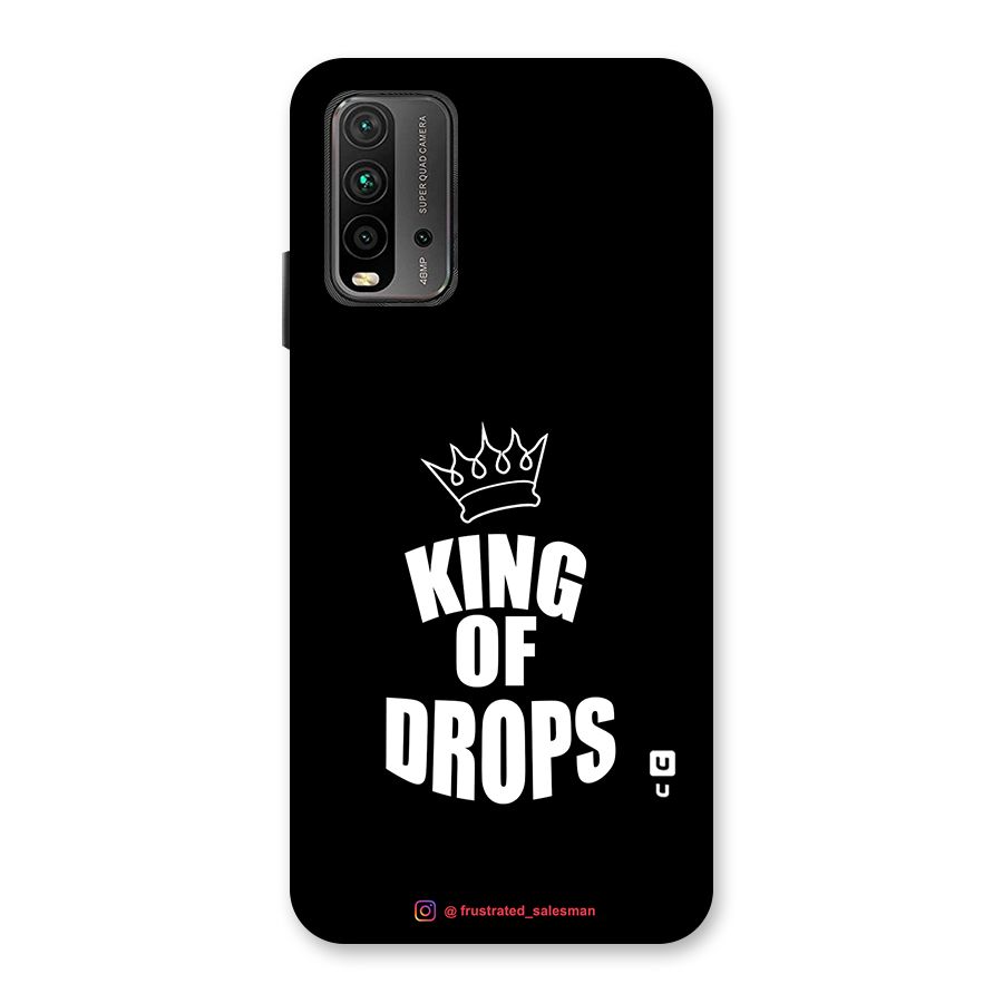 King of Drops Black Glass Back Case for Redmi 9 Power