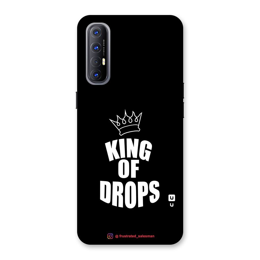 King of Drops Black Glass Back Case for Reno3 Pro
