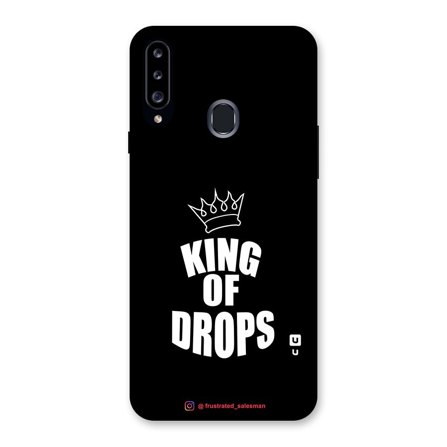 King of Drops Black Back Case for Samsung Galaxy A20s