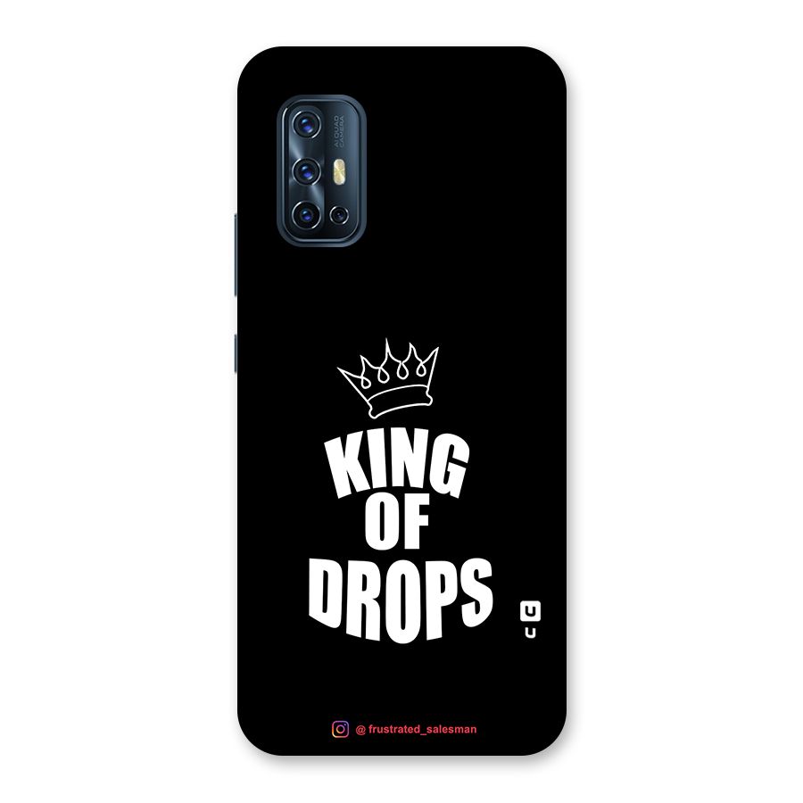 King of Drops Black Glass Back Case for Vivo V17