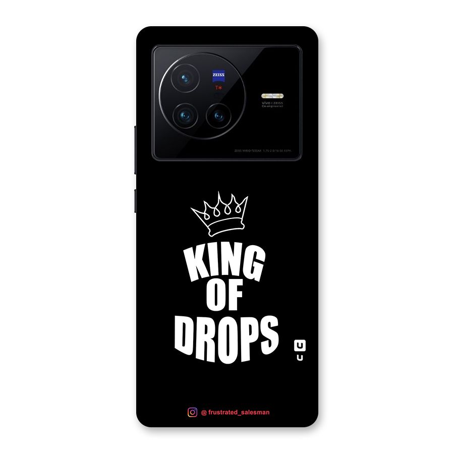 King of Drops Black Back Case for Vivo X80