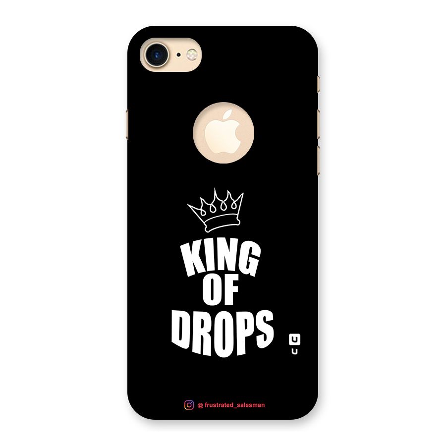 King of Drops Black Back Case for iPhone 8 Logo Cut