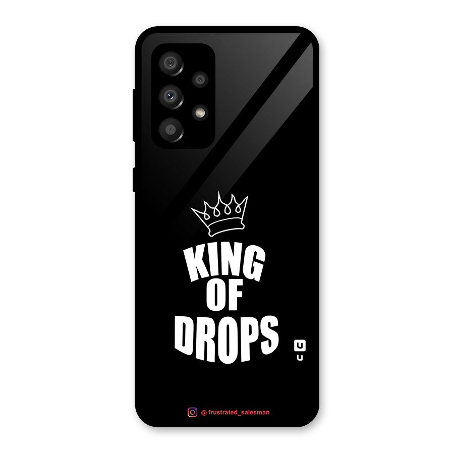 King of Drops Black Glass Back Case for Galaxy A32