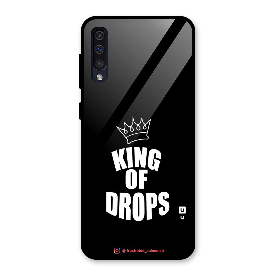 King of Drops Black Glass Back Case for Galaxy A50