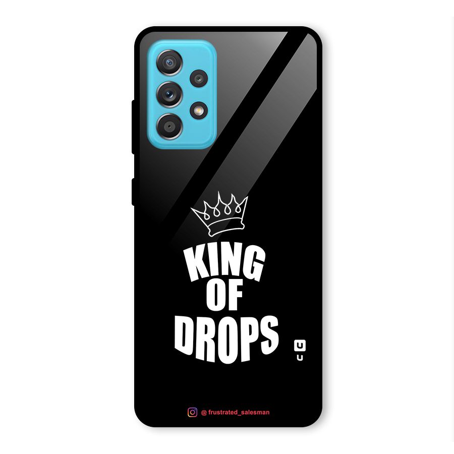 King of Drops Black Glass Back Case for Galaxy A52s 5G