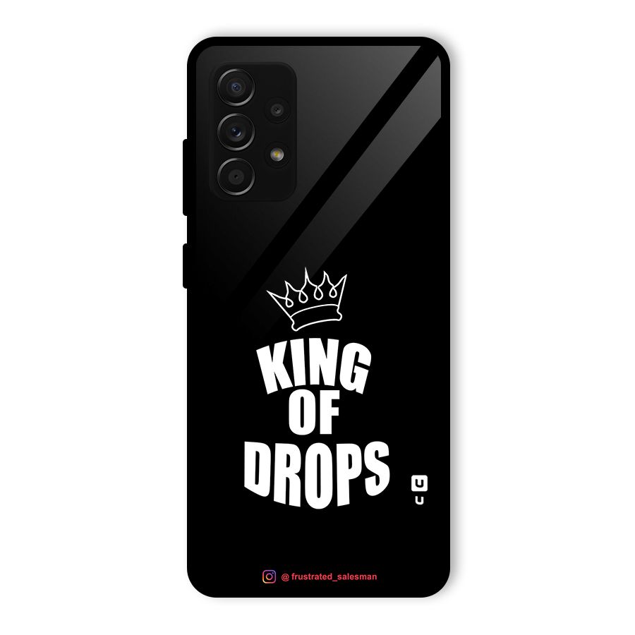 King of Drops Black Glass Back Case for Galaxy A53 5G