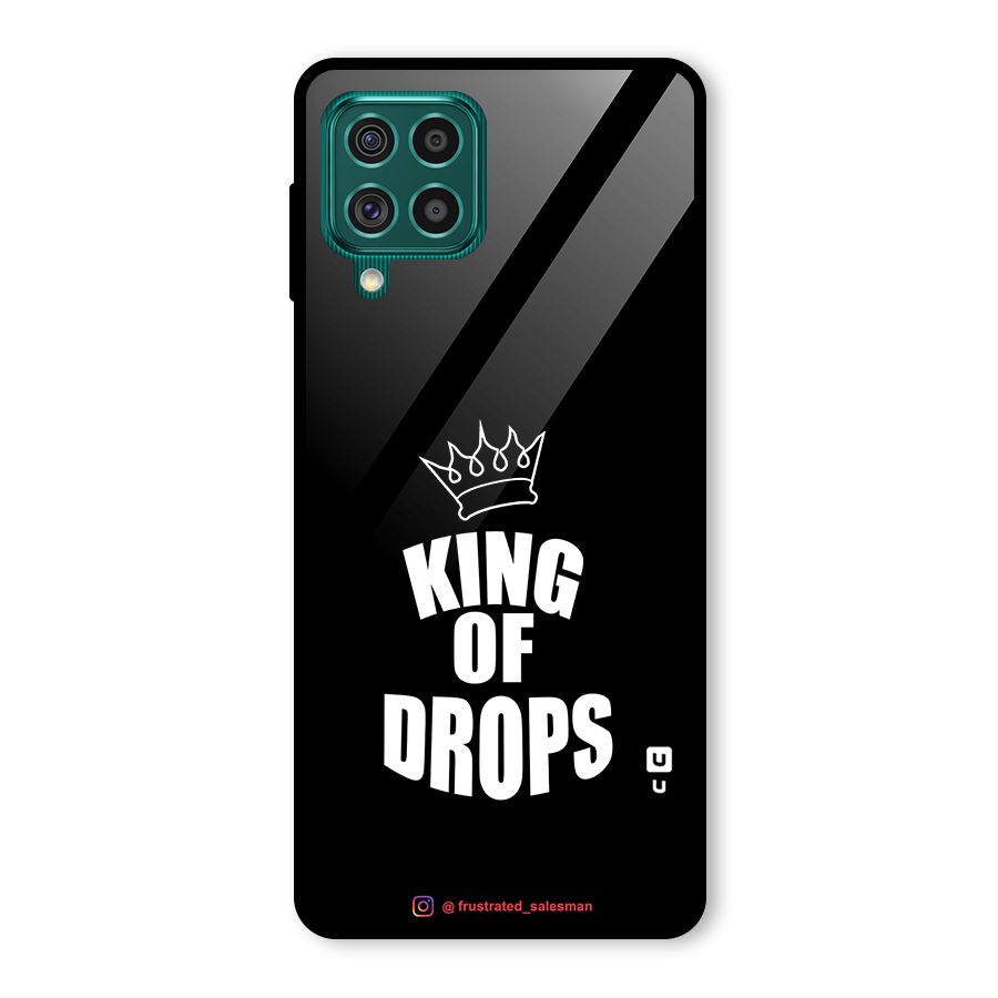 King of Drops Black Glass Back Case for Galaxy F62