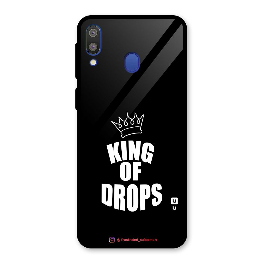 King of Drops Black Glass Back Case for Galaxy M20