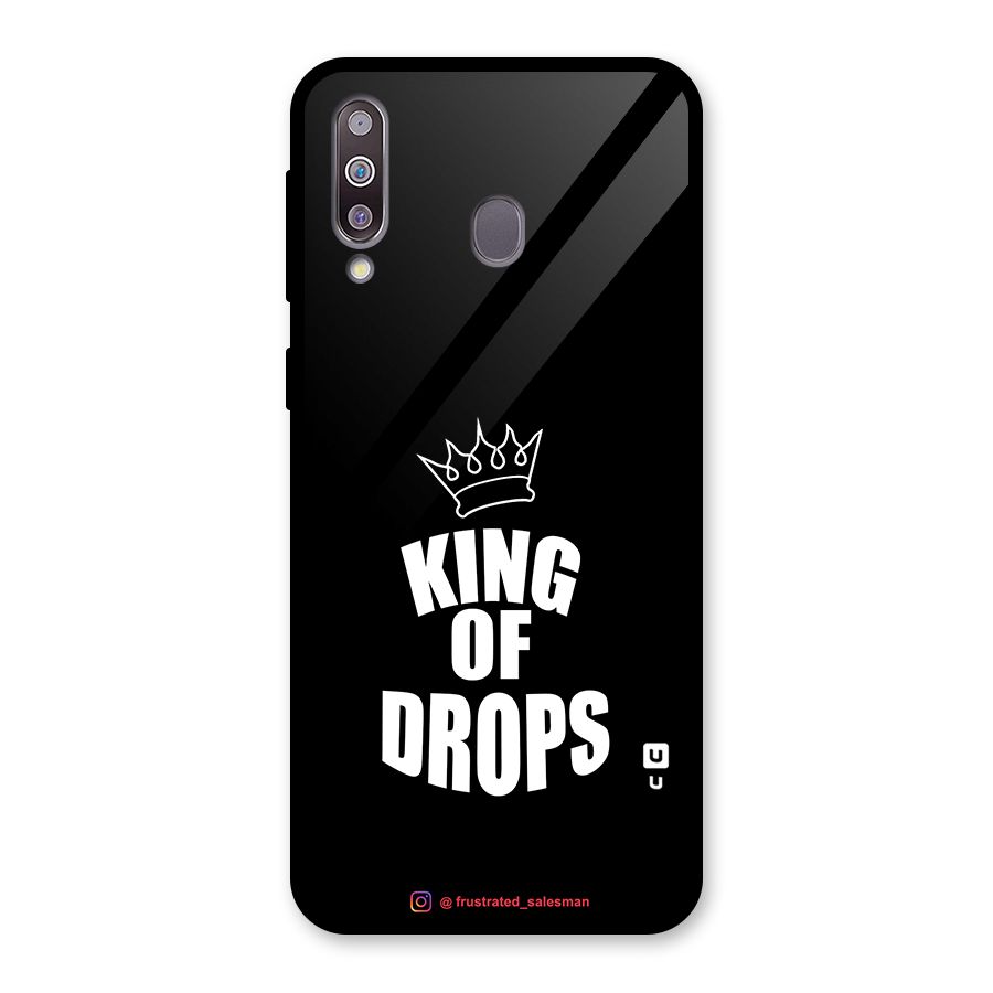 King of Drops Black Glass Back Case for Galaxy M30